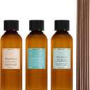 COCORRNA Reed Diffuser Refill Set, 10.2oz Scented Oil Refill 3 Pack, Clean Linen, Ocean Mist, Eucalyptus & Moss, Long Lasting Oil Diffuser Refill with 18 Sticks for Bathroom & Bedroom