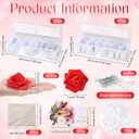 Fuyoooo 2 Set I Love You and Mom Letter Boxes Empty for Mothers Day DIY Fillable Chocolate Candy Flower Gift Packaging 17.52x6.1x3.82 Inch with 50 Roses 50 Bouquet Pins 2 3D Greeting Cards(White), 1 Count