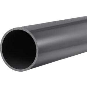 MECCANIXITY PVC Rigid Round Pipe 67.8mm ID 75mm OD 650mm Dark Grey High Impact for Water Pipe,Crafts,Cable Sleeve