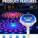Sinbyuer 2026 Upgrade Digital Solar Pool Thermometer Easy Read | Pool Temperature Thermometer Floating with Dynamic Light Show | Large LCD Screen & Big Number Pools Temperature Gauge for Hot Tub & Spa