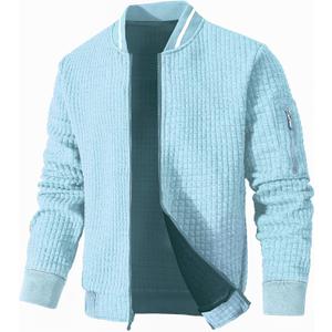 SAVKOOV Mens Lightweight Jacket Casual Bomber Jacket Varsity Coat (4X-Large)