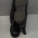 Women's Mid-Calf Cowboy Boots Western Style Zipper Boots Genuine Leather Chunky Heel Perfect for Skirts and Jeans, Black, 7