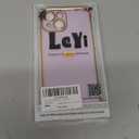 LeYi for iPhone 15 Case: with Tempered Glass Screen Protector [2 Pcs]+ Full Camera Lens Protection,Love Heart Plating Women Cute Luxury Soft TPU Shockproof Case for iPhone 15,White