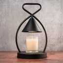 Candle Warmer Lamp with Timer - 1H, 2H, 4H, 2 Bulbs, Compatible with Jar Candles, Adjustable Light and Heat Output, Stylish and Modern Design for 2-in-1 Home Decor, Candle Warmer