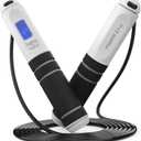 Jump Rope, Adjustable Digital Jump Rope with Calorie Counter, Ball Bearings & Alarm  Ideal for Fitness, CrossFit, Boxing, MMA, Gym  Multifunctional Speed Skipping Rope (Black)