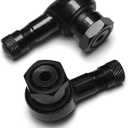VOFONO Black 90 Degree CNC Motorcycle Tire Valve Stems 10 mm and 11.3 mm for Harley Davidson, BMW, Honda, Kawasaki, Suzuki, Yamaha and Triumph Bike Right Angle Valve Stem
