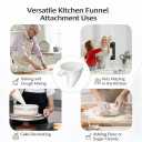 2 x uided-Flow Baking Funnel for Stand Mixer, KitchenAid Flour Funnel Attachment, 2026 Upgraded Large Funnel, Add Ingredients While Mixing, No Powder Explosion, One-Piece Injection Molded(Black)