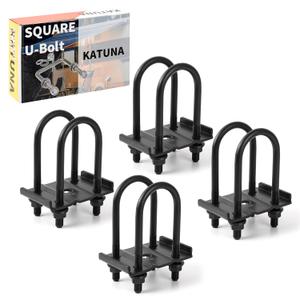 U Bolt Kit for 3500 lbs, 2-3/8" Round Trailer Axle, Heavy Duty Trailer Axle U Bolts 5-1/2" Long, 1/2" Diameter, 2" Thread Pitch,Suitable for 1.75" Trailer Springs(8Pack)