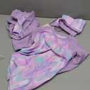 Girls Swimsuit Long Sleeve Swim Shirt 3 Piece Rash Guard for Girls Bathing Suit with Boyshorts (13-14 Years, Light Purple)