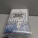 Breling 24 Packs Baby Blue and White Disposable Plastic Tablecloths and Satin Table Runner Set, 54 x 108 Inch Tablecloth, 12 x 108 Inch Table Runners for Wedding Graduation Birthday Baby Shower