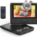 YOTON 9.5" Portable DVD Player for Kids and Car, 7.5" Swivel HD Screen, Upgraded Dual Speakers, 6-Hour Working Time, Support Sync Screen to TV, Support SD Card/USB/Multiple Disc Formats (Black)