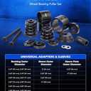 Orion Motor Tech Wheel Bearing Press Kit for Front Wheel Drive Bearing Removal & Installation, 24pc Wheel Bearing Puller Tool Set with Sliding Screws Universal Bushings Sleeves Storage Case (RED,BLACK)