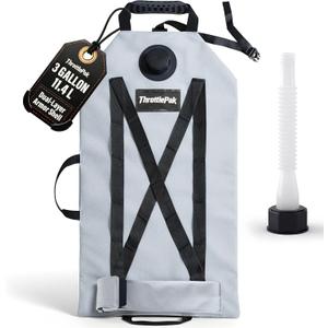 3 Gallon Collapsible Liquid Bladder for Motorcycles - Armadillo Bag with Reinforced Stitching X Straps - Emergency Fluid Pouch for Adventure - Motorcycle Spare Automotive Fluids Can