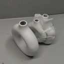 VELOVA Set of 3 White Ceramic Vase with 65 PCS Dried Pampas Grass Flowers Aesthetic Boho Modern Small Round Cute Vases for Decor Living Room Coffee Table Shelf Bedroom Office Desk Home Gifts Women Mom