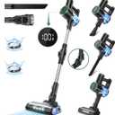 Cordless Stick Vacuum Cleaner, Powerful Rechargeable Wireless Vacuum Cleaner for Home 6 in 1 with LED Display, Self-Standing and 180 Bendable Wand, for Carpet and Hard Floor Pet Hair