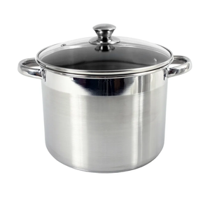 Heuck 16 quart Stock Pot with Glass Lid, Silver