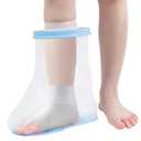 Blueash Waterproof Foot Cover for Shower Adults, Reusable Waterproof Ankle Cast Protector with Non-Slip Pad On Bottom for Foot Surgery Plaster Bandage Wound Dressing