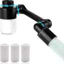 1080 Swivel Faucet-Extender Sink-Aerator - 2 Mode Splash Water Filter Extension, Kitchen Bathroom 360 Rotatable Spray Attachment, Multifunctional Universal Robotic Arm -Wash Hand/Hair/Face (Black)