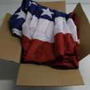 6Pack 3x6 FT American Pleated Fan Flag, USA Patriotic Half Fan Bunting Flag, 4th of July Flags Decorations for Outside, Red White and Blue Patriotic Decorations Outdoor