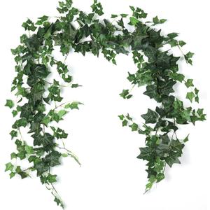 RECUTMS 3 Strands Artificial Ivy Vines 6.4Ft Green Ivy Garland Faux Hanging Plants Greenery Decoration Artificial Vines For Spring Home Decor Indoor Home Wall Wedding Room Valentine's Day Decor(Green)