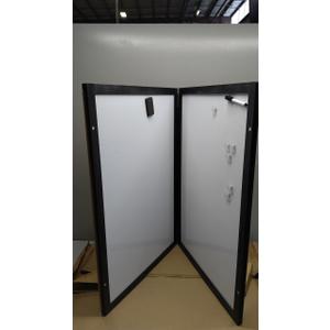 TSJ OFFICE Small Whiteboard Cork-Board - 16" X 12" Portable Aluminum Black Framed Magnetic Dry Erase Board, Small Bulletin Cork Board with Holder for Office, Home and School