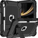 BMOUO for iPad (A16) 11th Generation Case (11 Inch 2025), iPad 10th Generation 10.9" 2022 - with Kickstand & Pencil Holder, Heavy Duty Shockproof Protective iPad 11th 10th Generation Case, Black