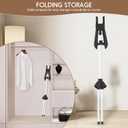 Abiglifty 34-63 Inch Adjustable T Shirt Display Adult for Vendors, Portable Hanging Black Metal Clothes Display, Hanger Rack for Clothing Dress