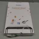 Nxconsu Cabinet Shelf Expandable Organizer Riser Rack for Kitchen Pantry Cupboard Under Sink Countertop Home Organization Extra Storage Space Saver Heavy Duty Metal Edgeless Design White (8.26D * 14.56-24.6W * 8.46H)