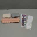 3 Pack 14 Grids Travel Pill Organizer Box with 415-Pcs Medicine Name Labels - Pocket Daily Pharmacy Case Container Kit - Travel Medication Holder Dispenser for Fish Oil Vitamin Supplement Storage (Khaki+pink+grey)