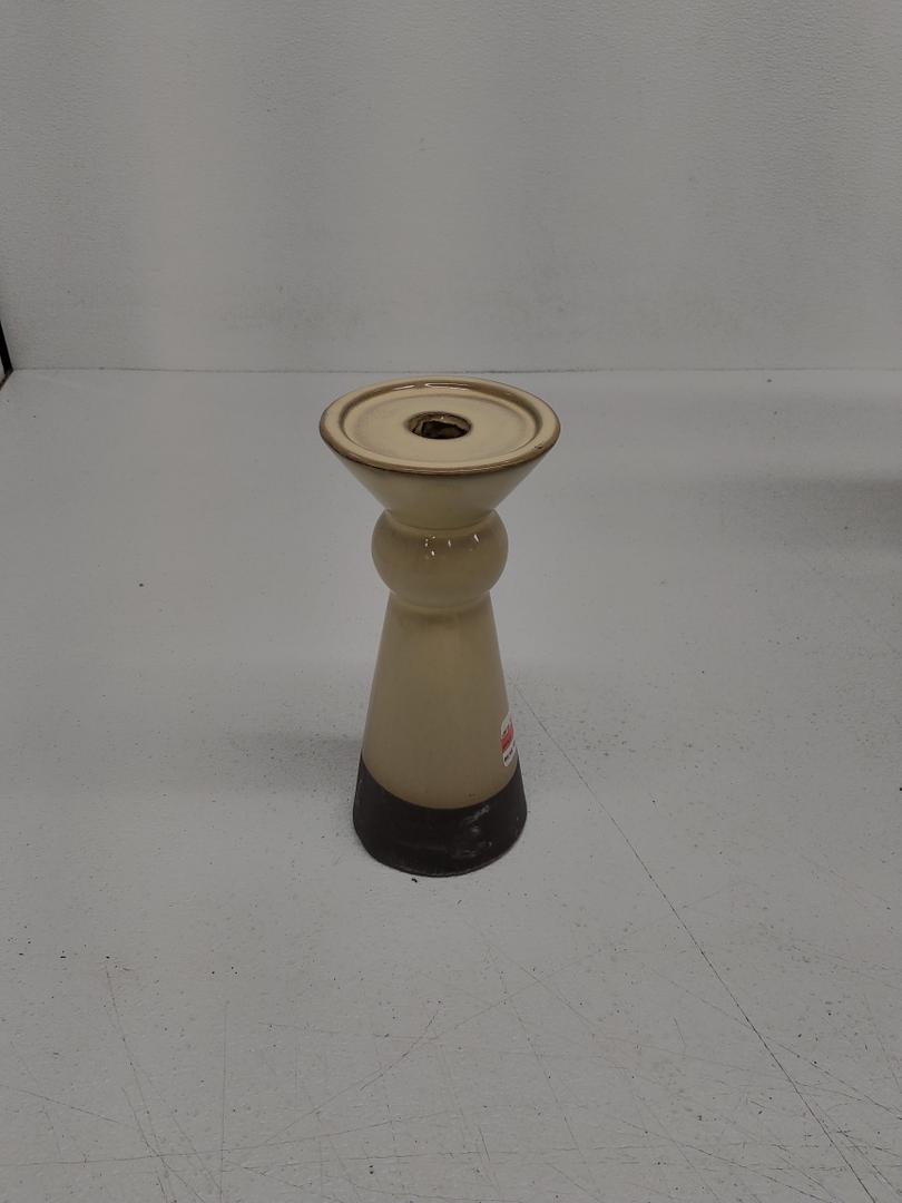 Ceramic BRN/BLK Pillar Holder SM