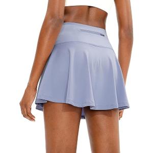 SANTINY Pleated Tennis Skirt for Women with 4 Pockets Women's High Waisted Athletic Golf Skorts Skirts for Running Casual S