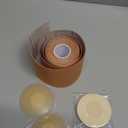 Boob Tape Breast Lift Tape for Large Breasts with 2 Pcs Nipple Covers Invisible Boobtape for A-G Cup(Beige,3 in)