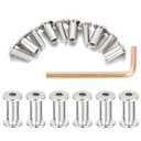 50 Sets Silver Hex Drive Nuts - M6x15mm Furniture Bolts Metal Bolt Kit for Tv Wall Mount Nuts, Leather Kit Binding Post Fit for Furniture