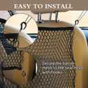 Dog Net for Car, 47.2x35.4 Inch Dual Layer Dog Car Net Barrier Pet Barrier Car Divider Back Seat Net for Most Cars Suvs and Trucks Driving Safely (Black)