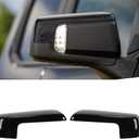 Mirror Caps Fitment for 2019-2025 Chevy Silverado 1500/GMC Sierra 1500 2PCS-Set (Black, Silverado/Sierra 19-24)