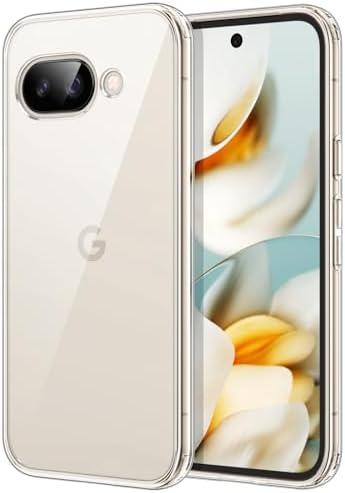 JETech Case for Google Pixel 9a 6.3-Inch 2025, Non-Yellowing Shockproof Bumper Protective Phone Cover, Anti-Scratch Hard PC Back (Clear)