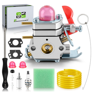 Carburetor Carb for Poulan Pro 530071811 P4500 PP025 PP125 PP258TP PP25E Trimmer Lawn Mower Engines with Gaskets Air filter Spark plug