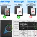 CoBak Case for 7" Ereader - New PU Leather Cover and Clear Soft Silicone Back Cover with Auto Sleep Wake Feature