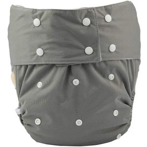 Adult Cloth Diaper Cover Nappy Reusable Washable Adjustable for Disability Incontinence Person (Grey)