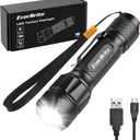 EverBrite LED Tactical Flashlight, Rechargeable Flashlight 750 Lumens with Lanyard & Clip, 6 Modes (High/Medium/Low/Strobe/SOS/Turbo), for Camping, Hiking, Emergency, Survival Use