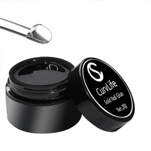 Curvlife Soft Gel Solid Nail Glue-15g for Press On Nails, Upgrade 3 in 1 Soft Gel Full Cover Nail Tips For Strengthen UV Light Cured