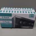 GRENFU Stove Knob Covers for Child Safety (5 + 1 Pack) Gas Stove Knob Covers with Strong Adhesive Double-Sided Tape Oven Knob Covers for Child Safety Prevent Kids & Pets from Turning on Stoves Black