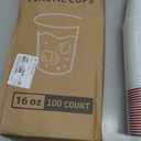 100 Pcs Patriotic Plastic Cups, 16 oz Red White and Blue Cups, Disposable Plastic Party Cups for Independence Day, 4th of July Party Supplies 