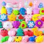 36 PCS Mochi Squishy Toys for Kids Party Favors Adults Fidget Toys, Mini Stress Relief Squishies Squeeze Toys with Water Beads for Classroom Prizes Party Favors Goodie Bags Stuffers for Kid