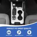 RAZPOY Gear Shift Panel Cover Center Console Cup Holder Trim Compatible with Ford Bronco 2021-2024 Interior Accessories, White (Not for Bronco Sport, Not for 2025 Bronco)