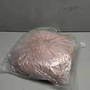 S SSOY Velvet Round Pillow - Ruffle Home Decoration, 13.7 In (Pink)