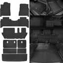 Floor Mats for Nissan Armada/Infiniti QX80 2025 8 Seats Floor Mats & Trunk Mat & Backrest Mats All Weather for Nissan Armada Accessories Guard Odorless Anti-Slip Floor Liner