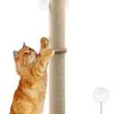 36'' Tall Cat Scratching Post, Large Sisal Scratch Post for Indoor Cats, Sturdy Cat Scratcher Tower, Vertical Cat Scratch Pole, Modern Cat Furniture for Kittens & Adult Cats (Brown)
