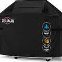 Grillman Heavy Duty BBQ Grill Cover for Outdoor Grill, 72 Inch Waterproof, Weather Resistant, UV & Fade Resistant with Adjustable Straps Gas Grill Cover for Weber, Genesis, Charbroil, etc. Black