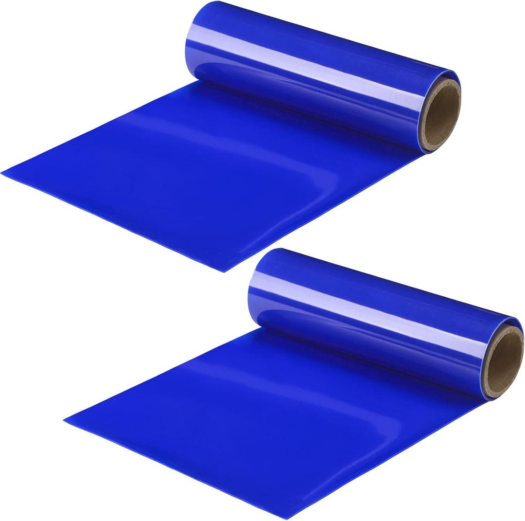 Nosiny 2 Pcs Non Slip Silicone Grip Material Roll Anti Slip Large Roll 7.87'' x 3 ft Cut to Size Mat Large Table Pads for Eating Aids Baking Crafts Counter Drawer or Any Surface, Blue